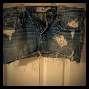 Denim mini skirt